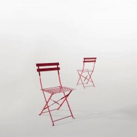 Bolero klappbare Terrassenstühle Stahl rot (2 Stück) (2 Stück)