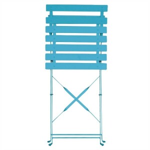 Bolero klappbare Terrassenstühle Stahl azurblau (2...