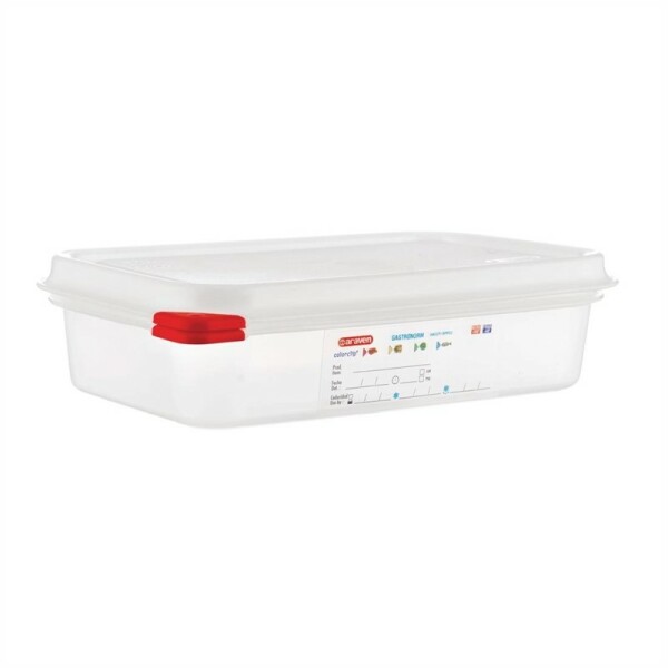 Araven GN1/4 Lebensmittelbehälter mit Deckel 1,8L (4 Stück)