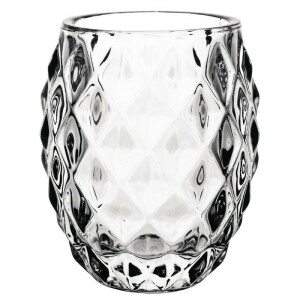 Olympia Teelichthalter Diamantdesign Glas (6 Stück)