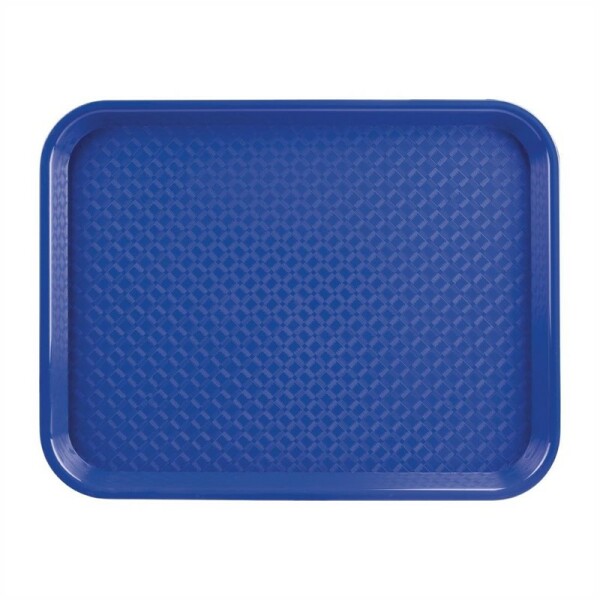 Olympia Kristallon Fast-Food-Tablett aus Polypropylen blau 45 x 35cm