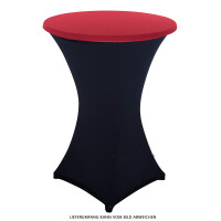 Expand BUDGET Tischplattenbezug, Schonbezug, Table Topper Stretch für 85cm Stehtisch Rot